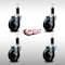 Service Caster 4'' SS Soft Rubber Wheel Swivel 1-1/4'' Expanding Stem Caster Set, 4PK SCC-SSEX20S414-SRS-114-4 - alternate 4